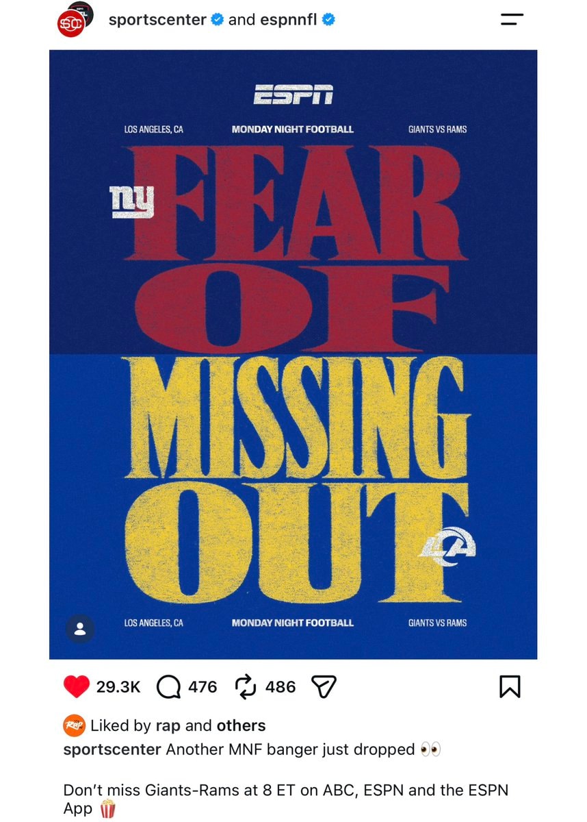 Drake FOMO Monday Night Football