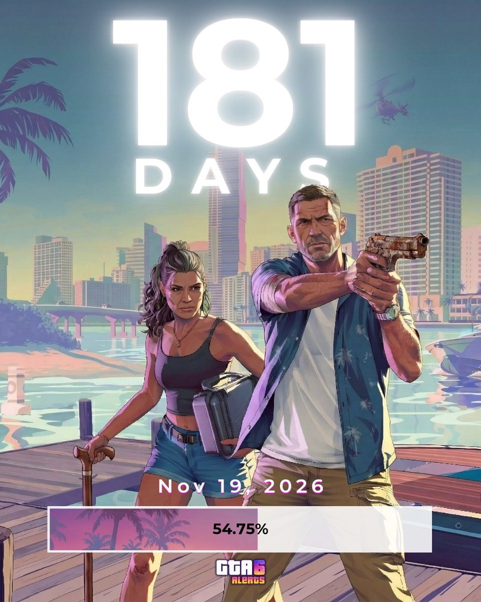 GTA 6 release countdown 181 days