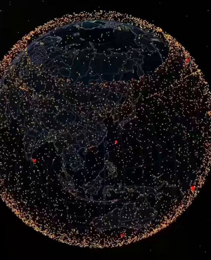 Earth satellite orbital density