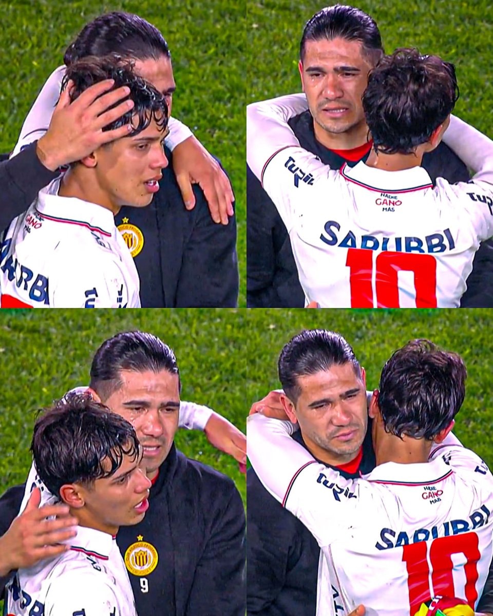 Nacional Progreso father son embrace
