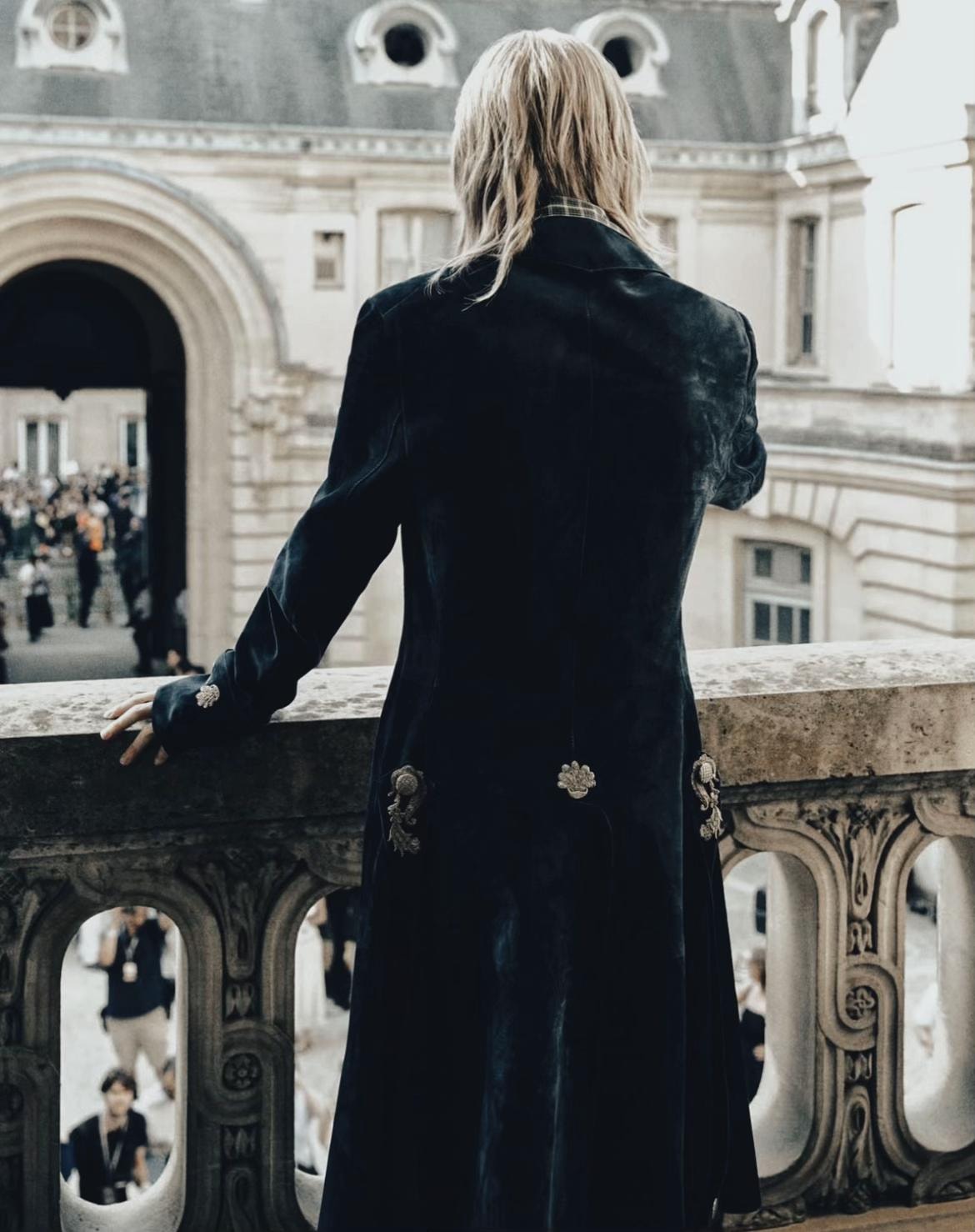 Jimin silver hair velvet coat edit (photo 2 of 4)