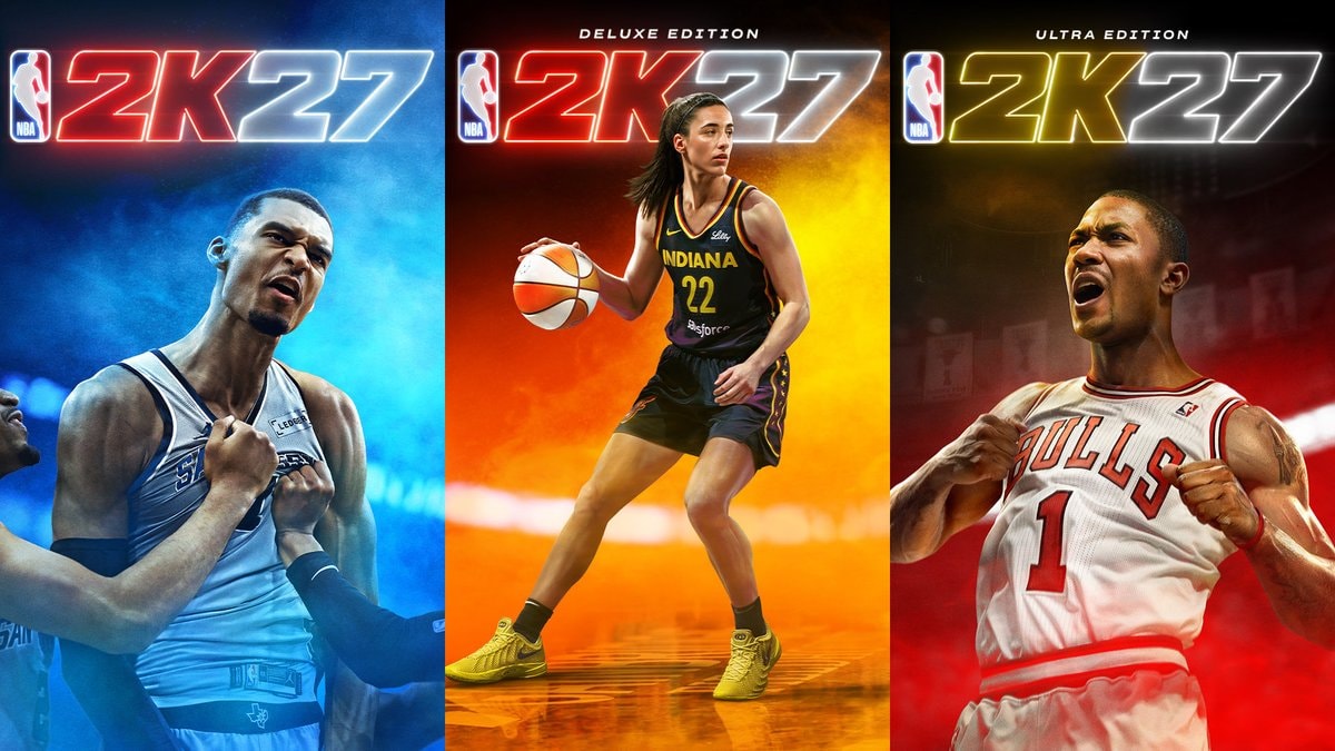 NBA 2K27 covers Wembanyama Clark Rose
