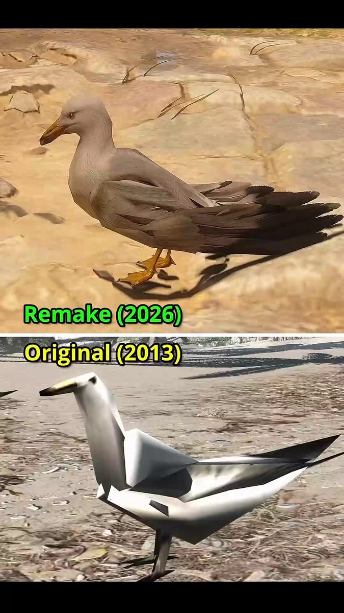 AC Black Flag seagull graphics evolution