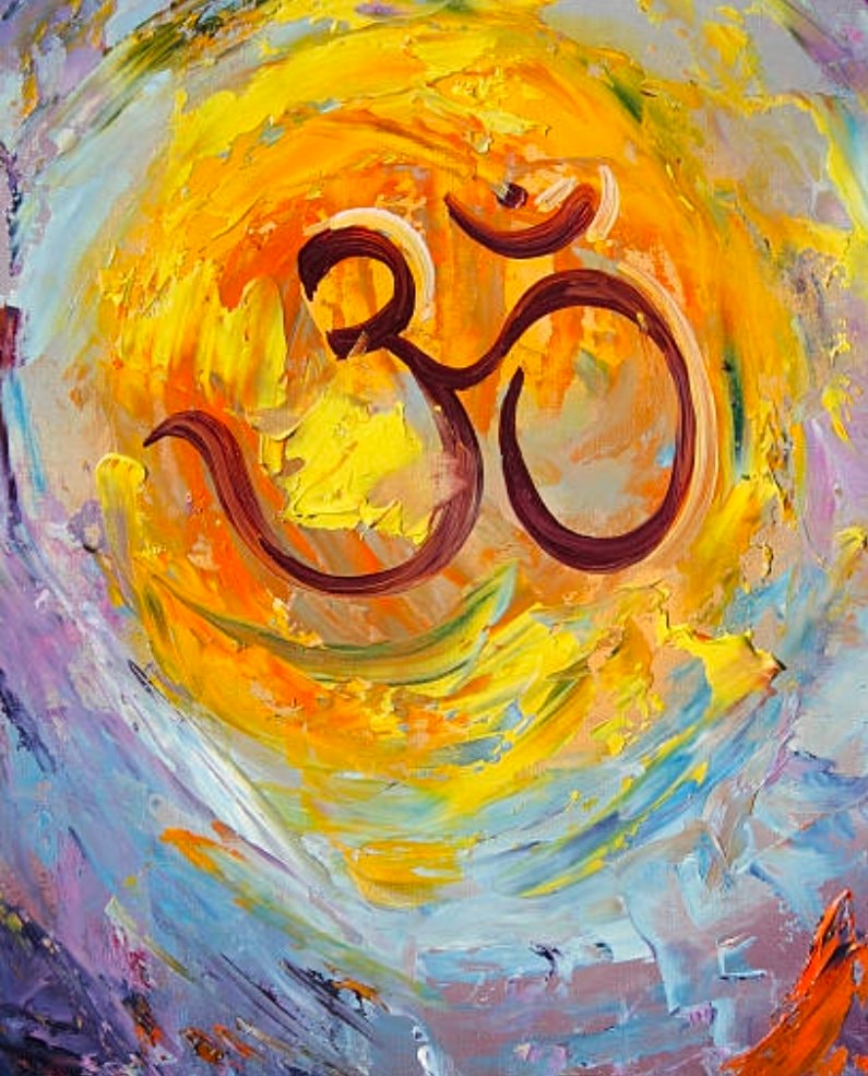 Om symbol abstract art