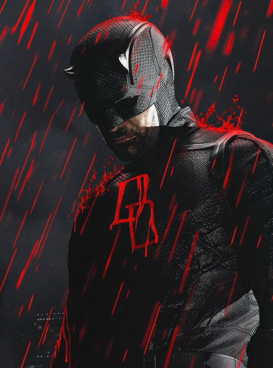 Daredevil black suit red logo