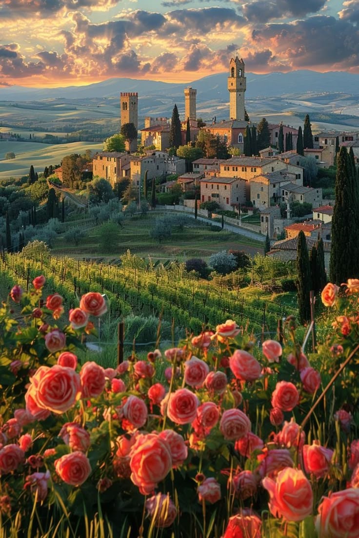 Tuscany Italy countryside sunset (photo 4 of 4)