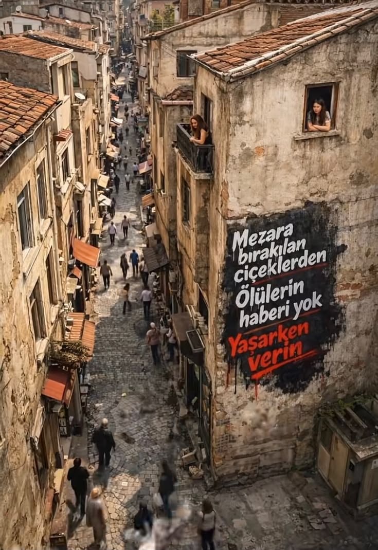 Urban graffiti quote about flowers
