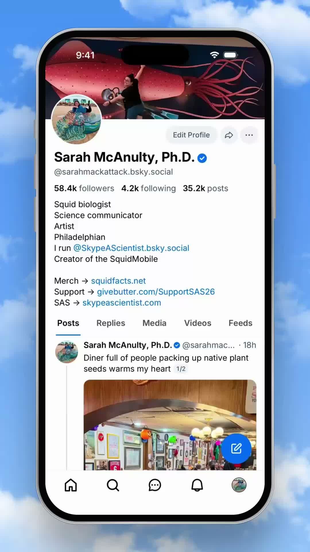 Bluesky v1.136 Profile links