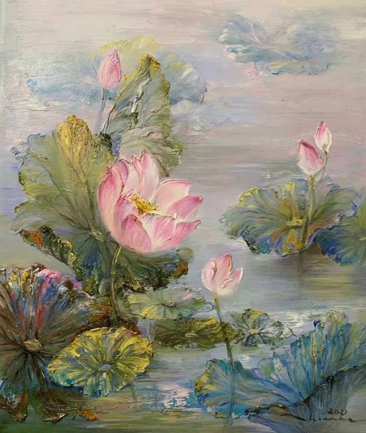 Lishanka 2021 serene pond painting
