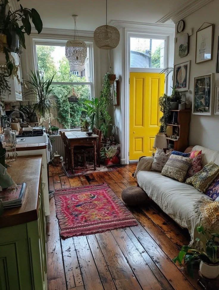 bohemian bedroom with vinyl records (photo 4 of 4)