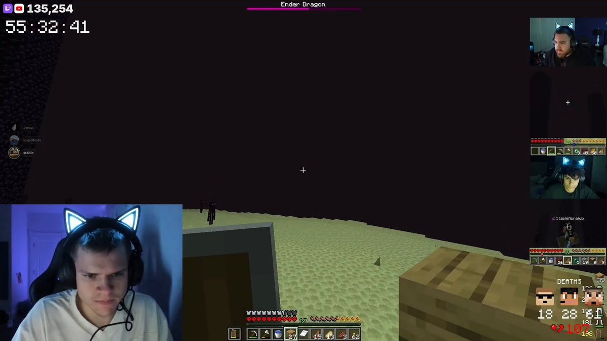 LosPollos reacts to Jynxzi Minecraft death