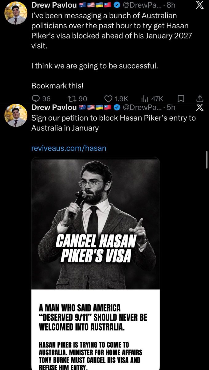 Hasan Piker visa cancellation petition