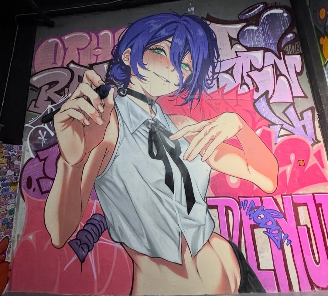 Reze CHAINSAW MAN artwork Graffiti Edition Exhibition Bishkek