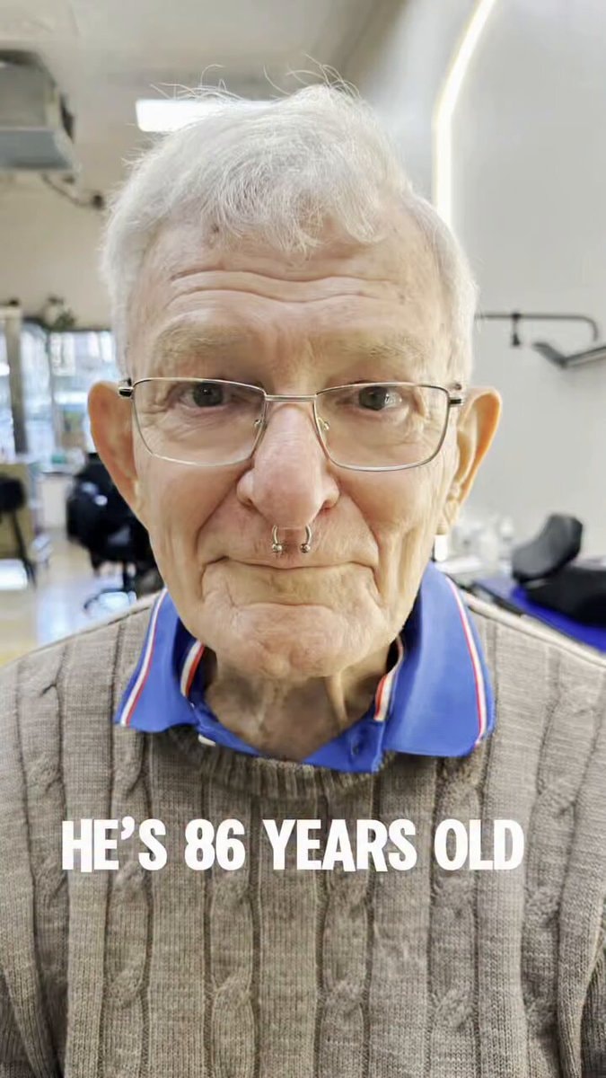 86-year-old priest septum piercing