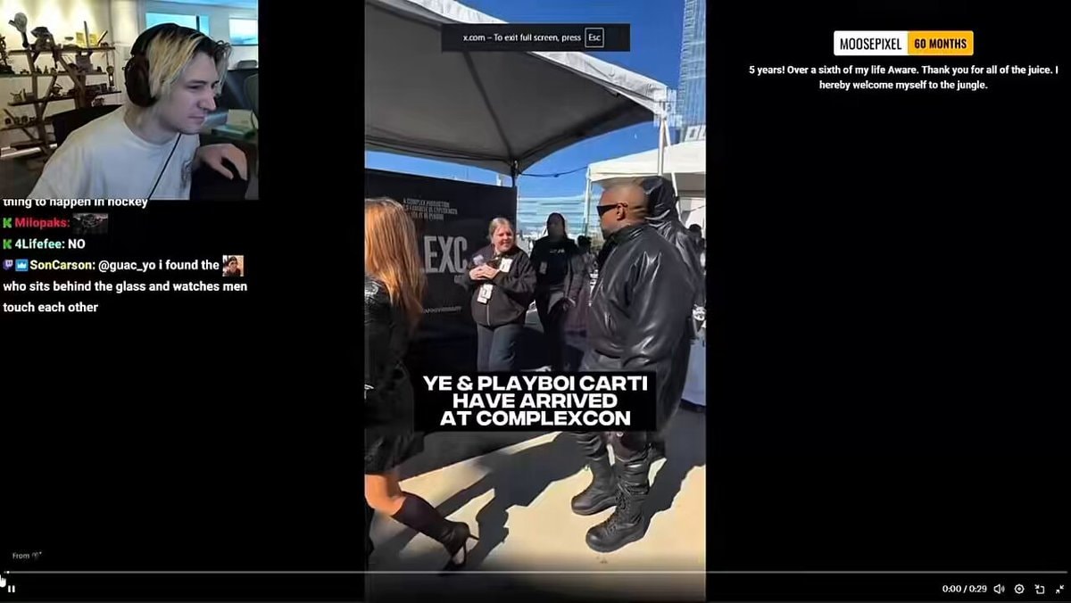 xQc roasts Playboi Carti ComplexCon fit