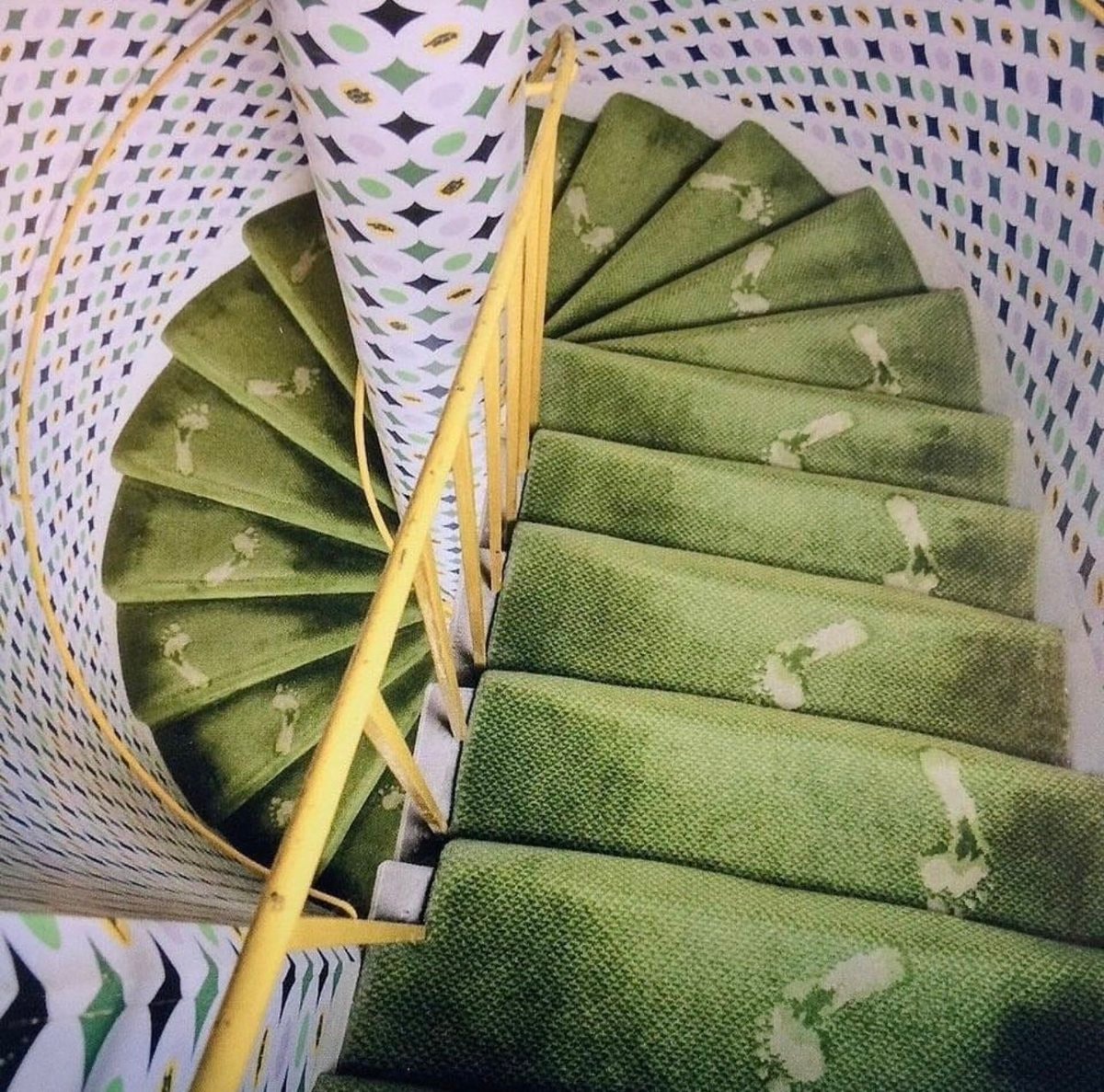 Edwards James staircase carpet footprints