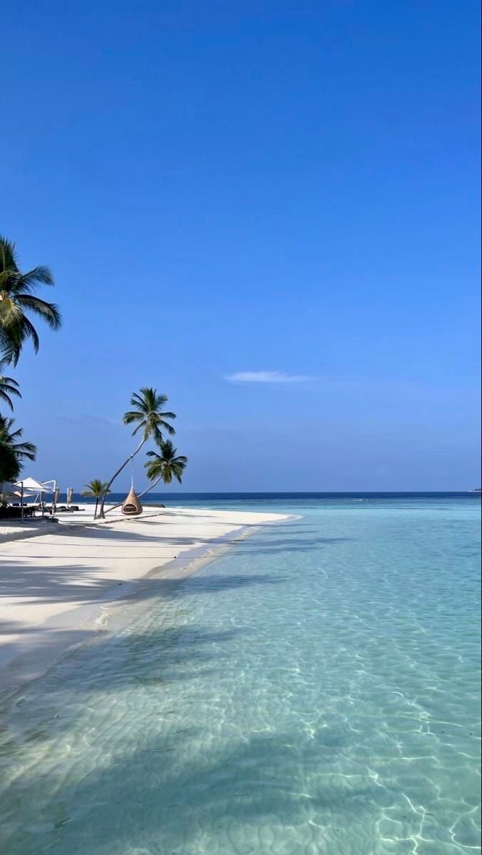 Maldives beach scene