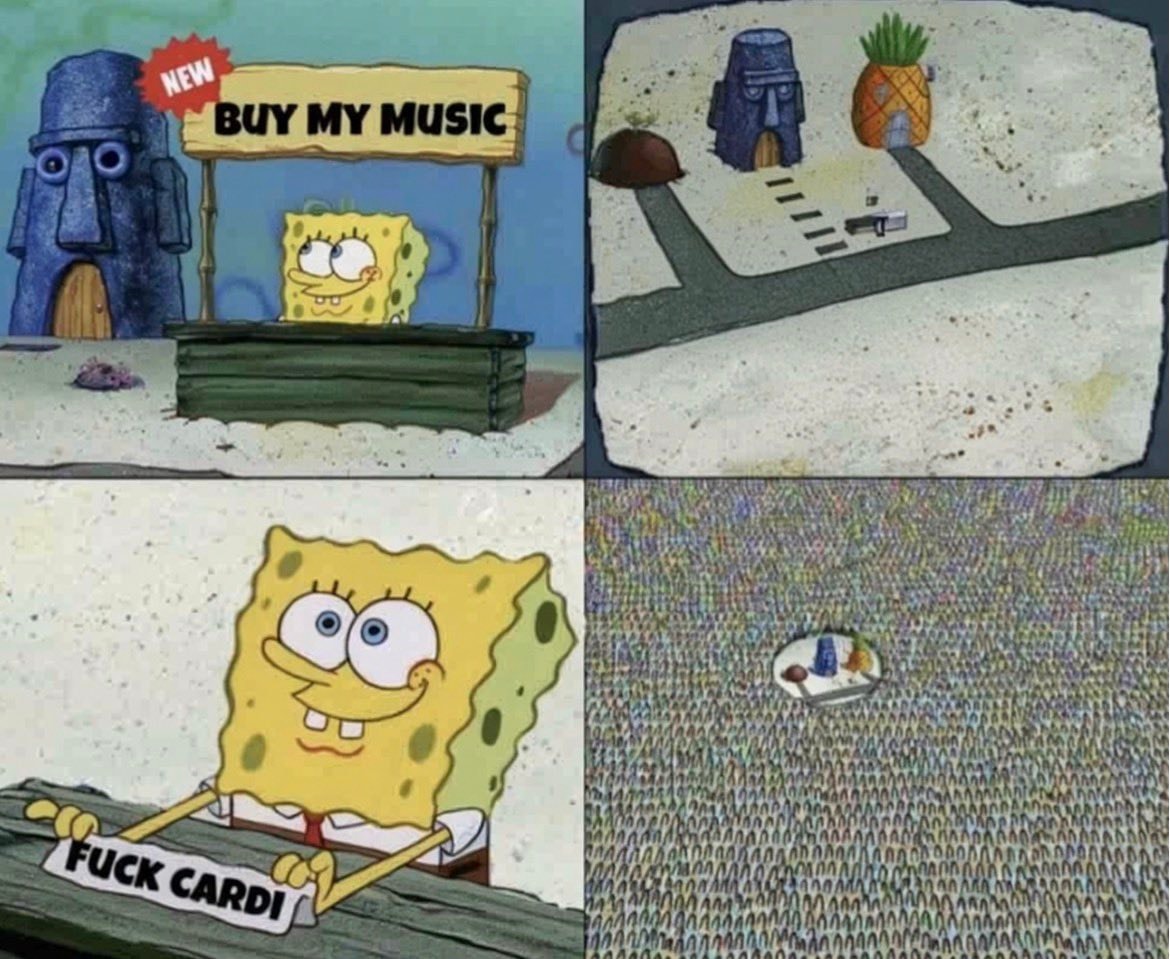 Spongebob Squarepants meme Cardi