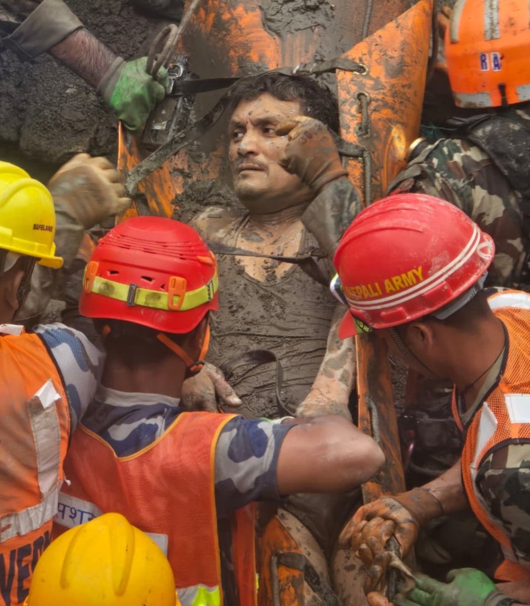 Nepal flood rescue NEPALI ARMY