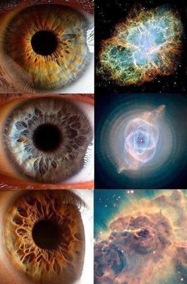 human eye vs known universe atoms