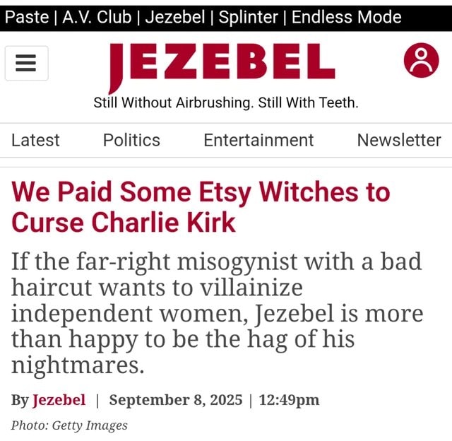 Charlie Kirk Etsy witches curse claim (photo 2 of 2)