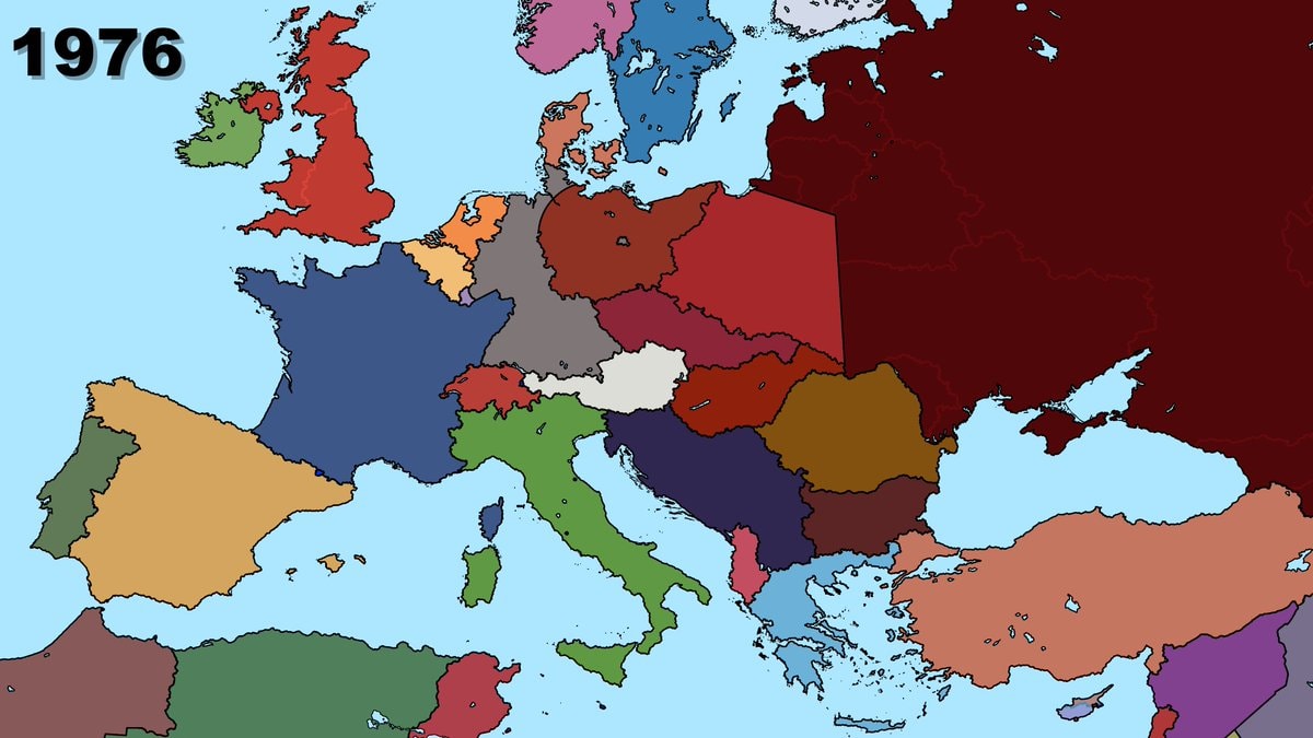 Europe map 1976