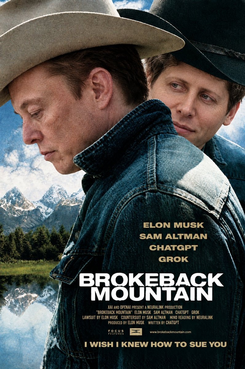 Sam Altman Elon Musk Brokeback Mountain