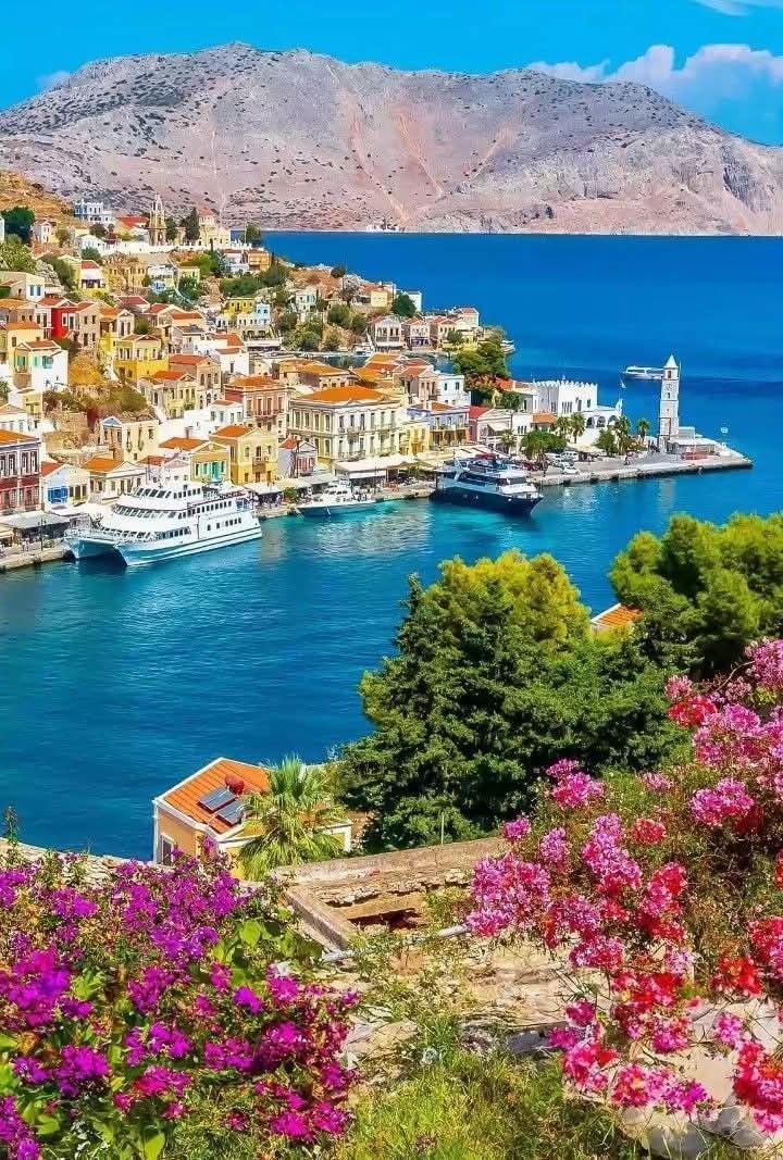 Symi Greece coastal town
