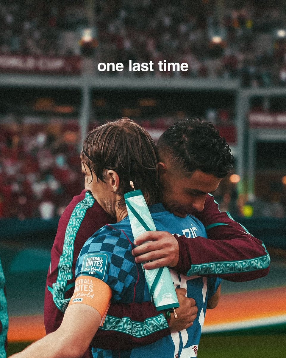 Ronaldo and Modric embrace one last time