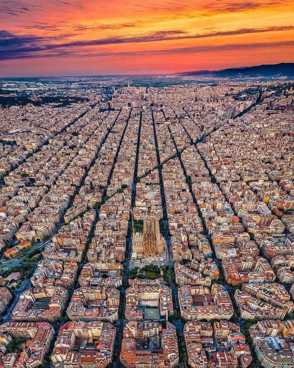 Barcelona Spain sunset