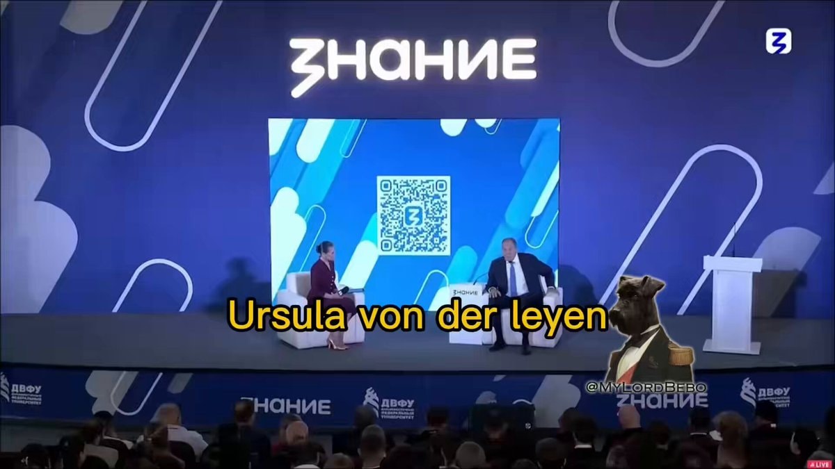 Lavrov on Ursula Von der Leyen