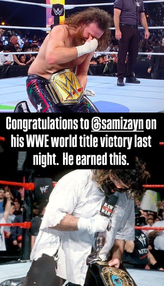 Mick Foley congratulates Sami Zayn WWE Champion