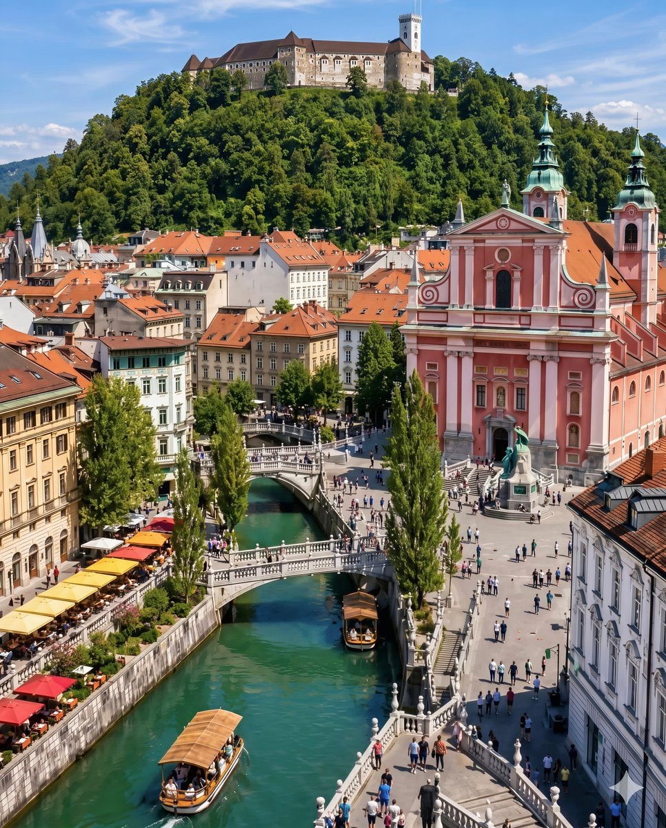 Ljubljana Slovenia castle view
