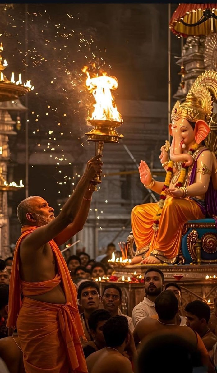 Ganesha ceremony aarti night