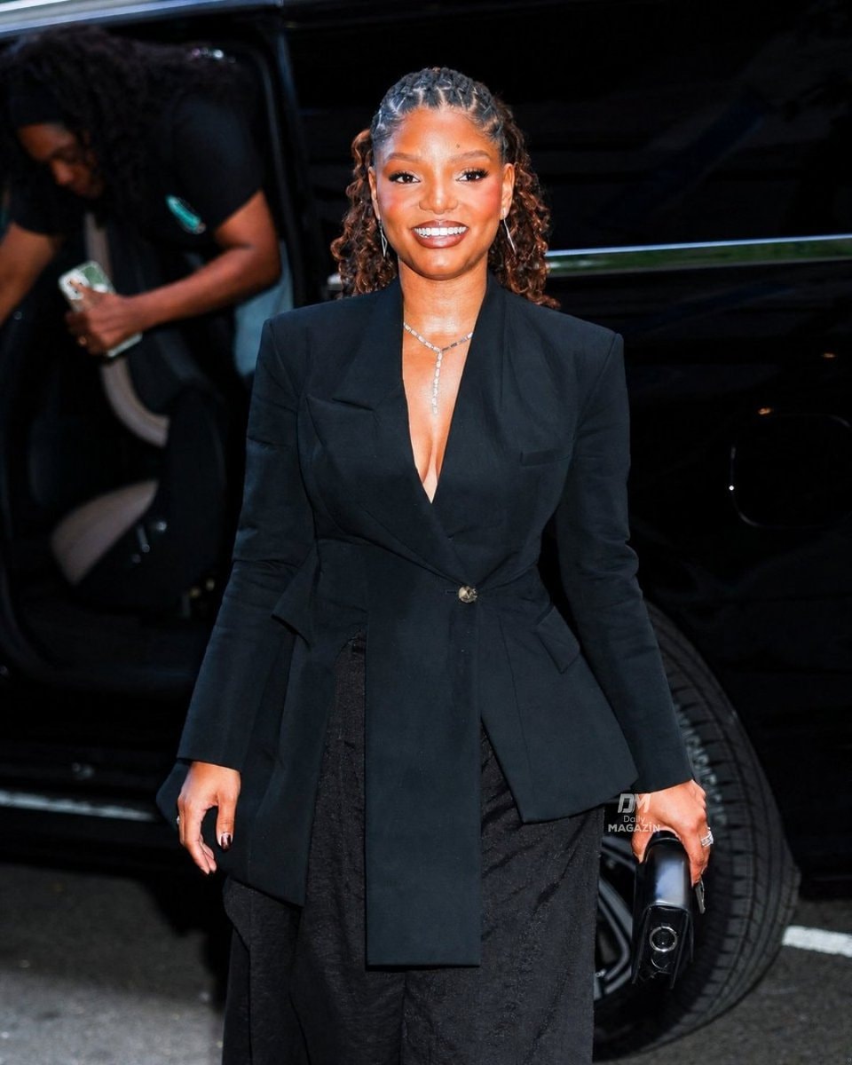 Halle Bailey black power suit