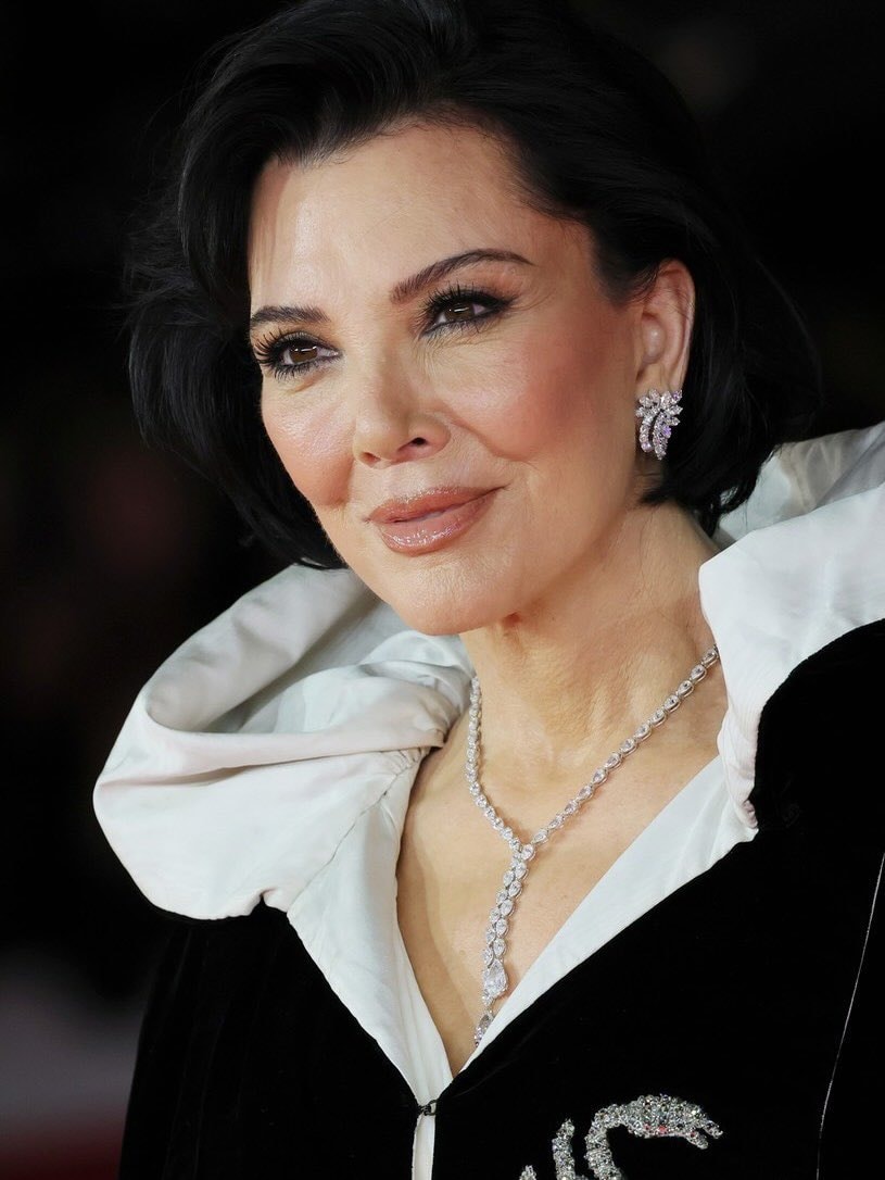 Kris Jenner in Elizabeth Taylor's cape at Rome Film Festival