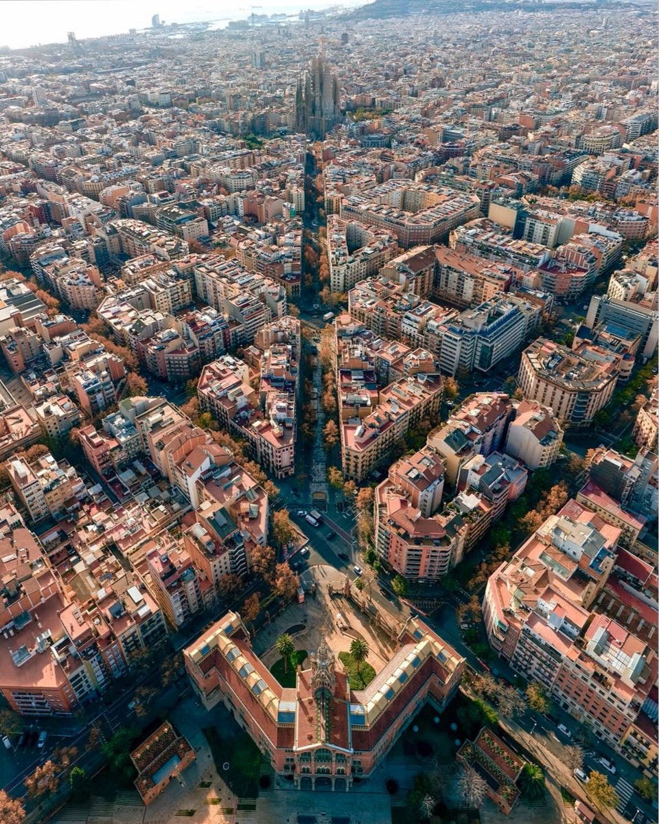 Cityscape aerial view