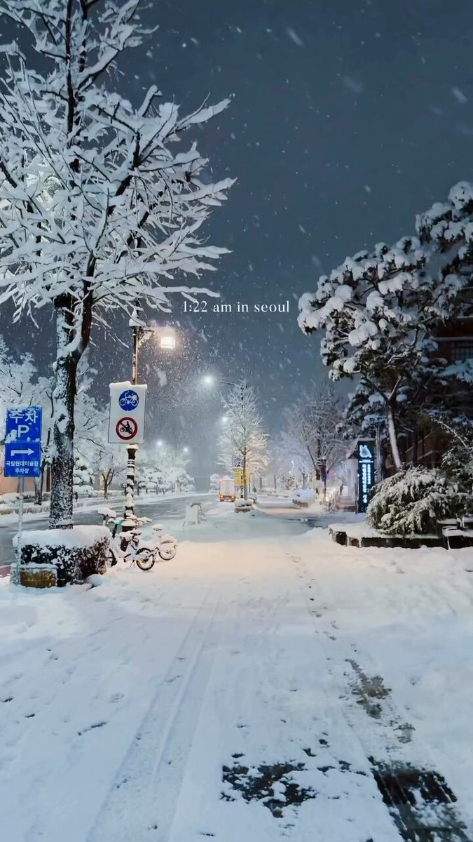 snow in Seoul Korea