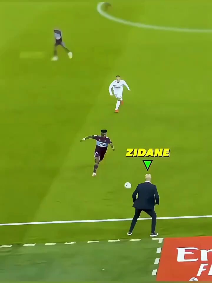 Zidane watching soccer
