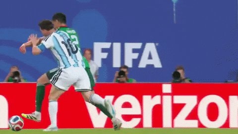 Argentina vs green jersey FIFA match GIF