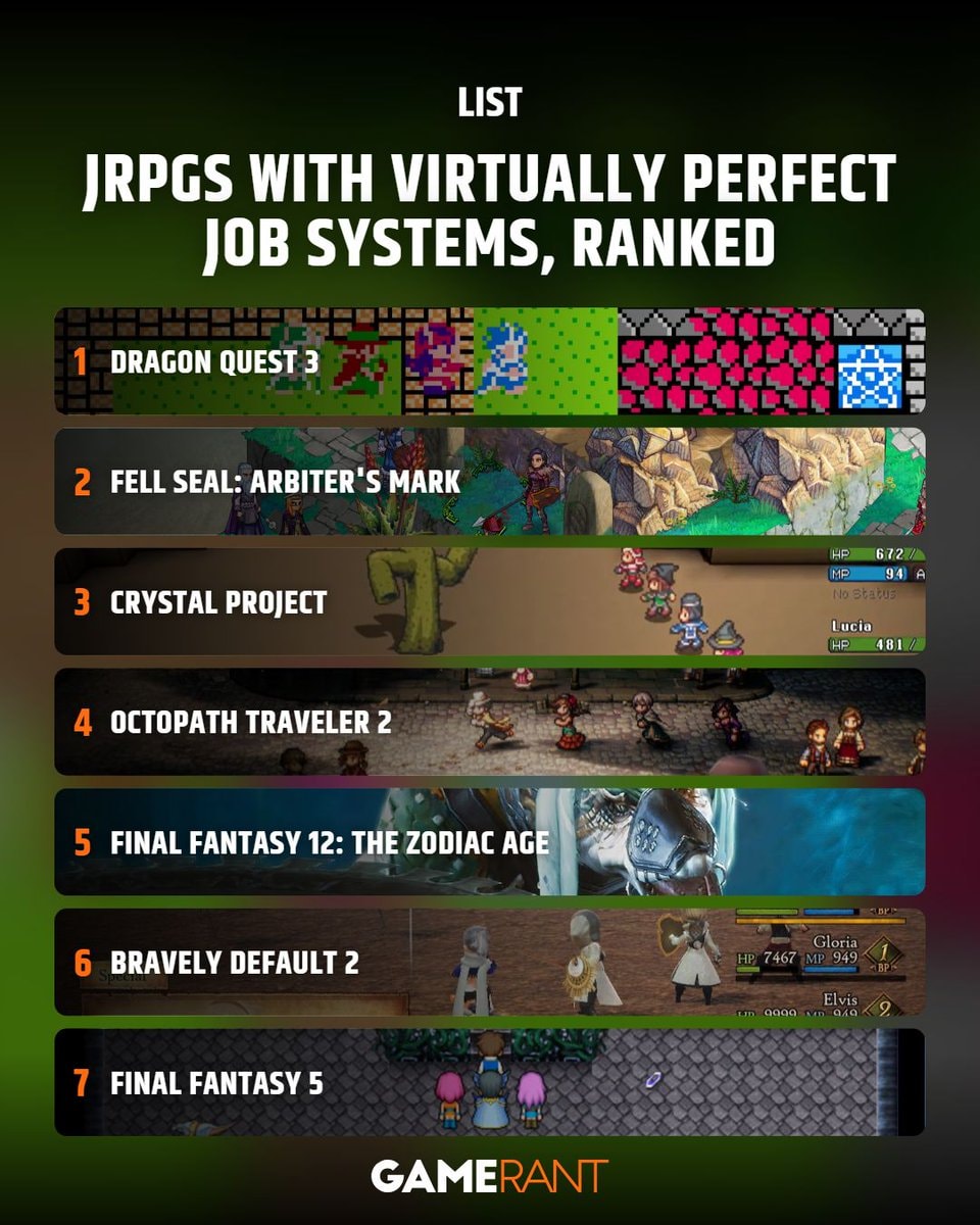 JRPG job system ranking (photo 2 of 2)