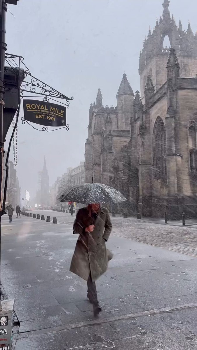 Edinburgh Scotland snow walk
