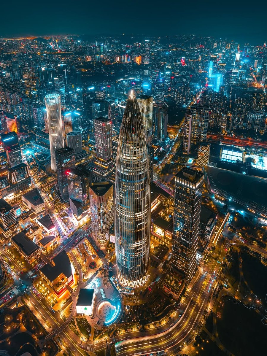 China futuristic city buildings night (photo 2 of 4)