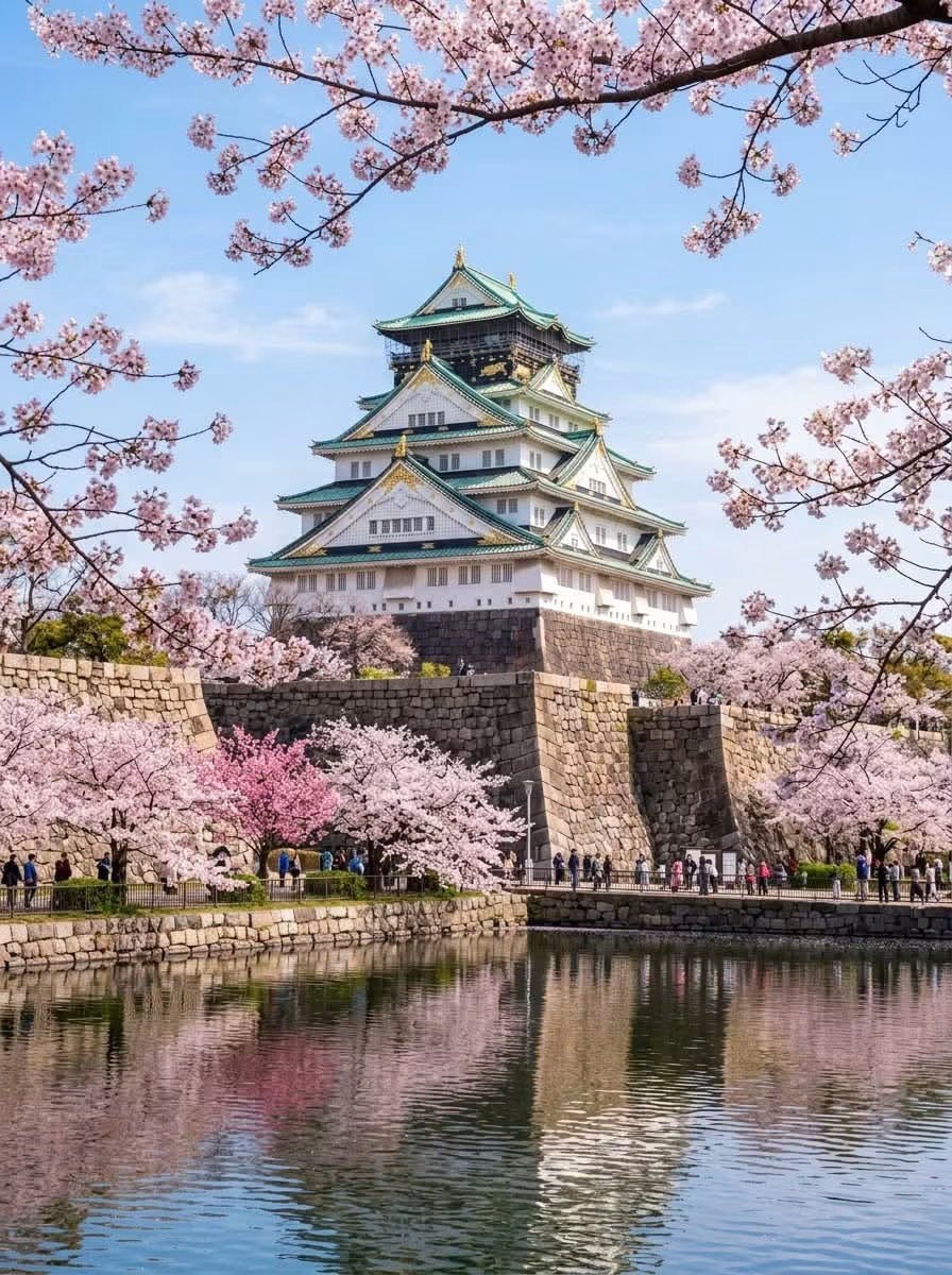 Osaka Castle cherry blossoms