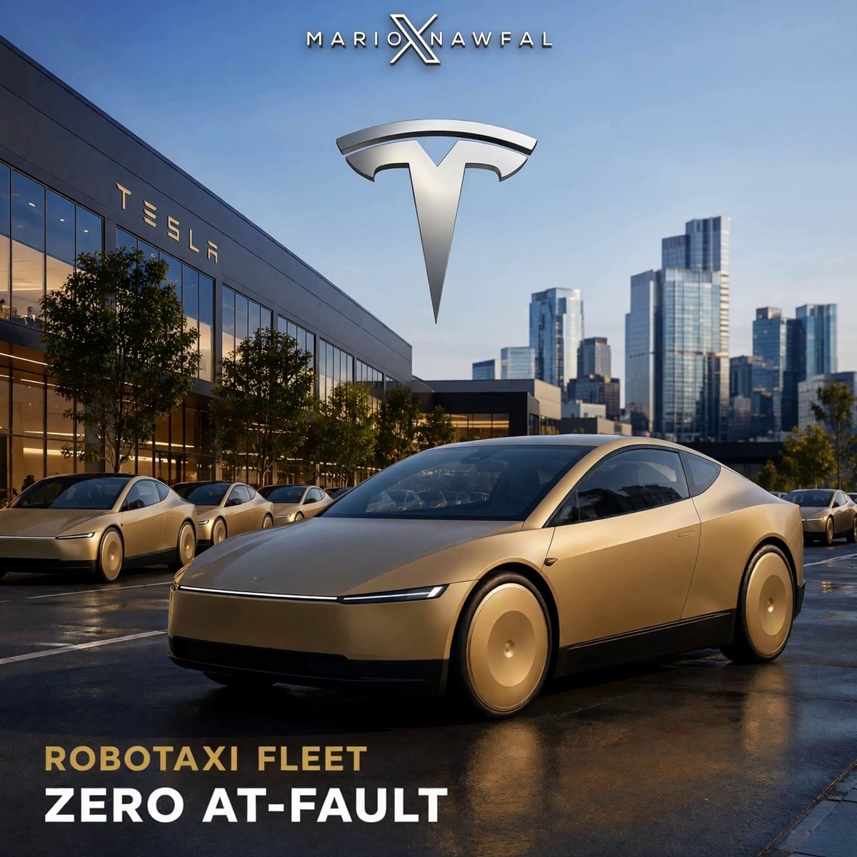 Tesla Robotaxi fleet zero at-fault