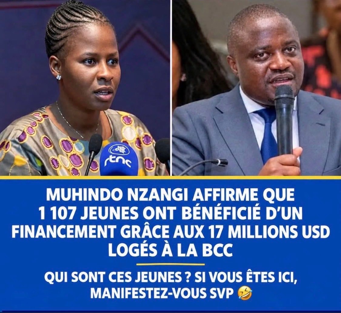 Muhindo Nzangi 1,107 youth BCC financing