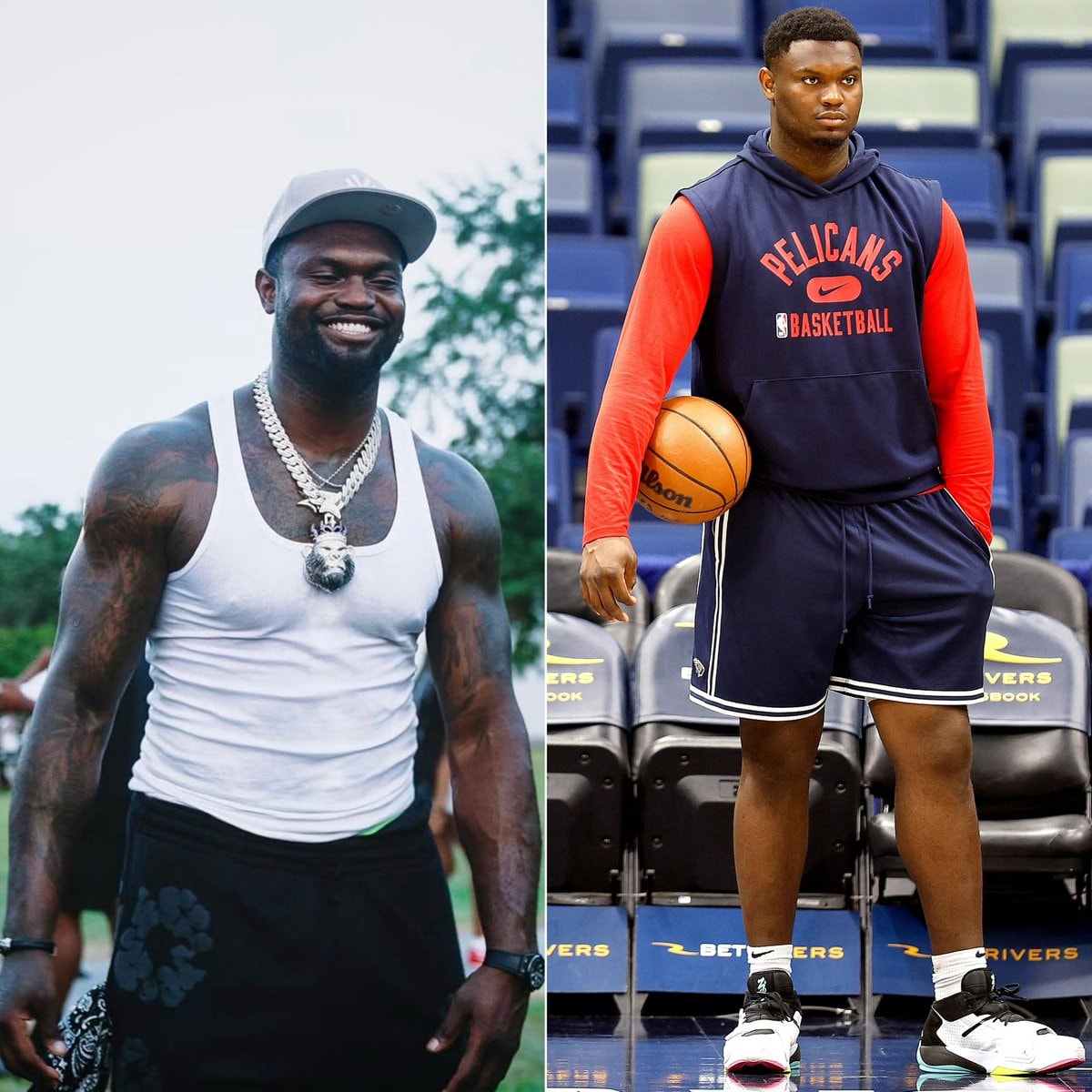 Zion Williamson transformation 👀 (photo 2 of 2)