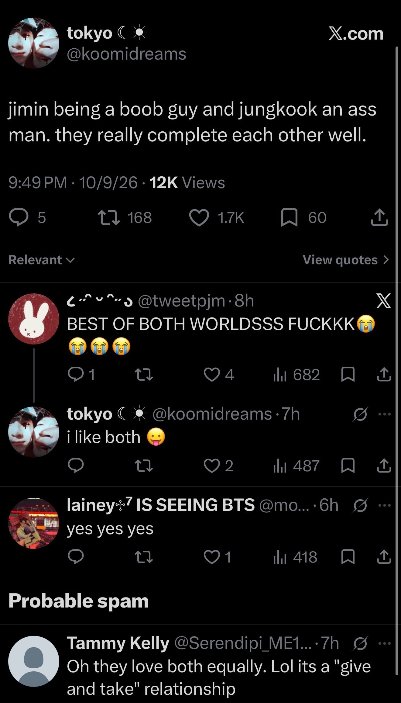 Both clearly winning in this arrangement