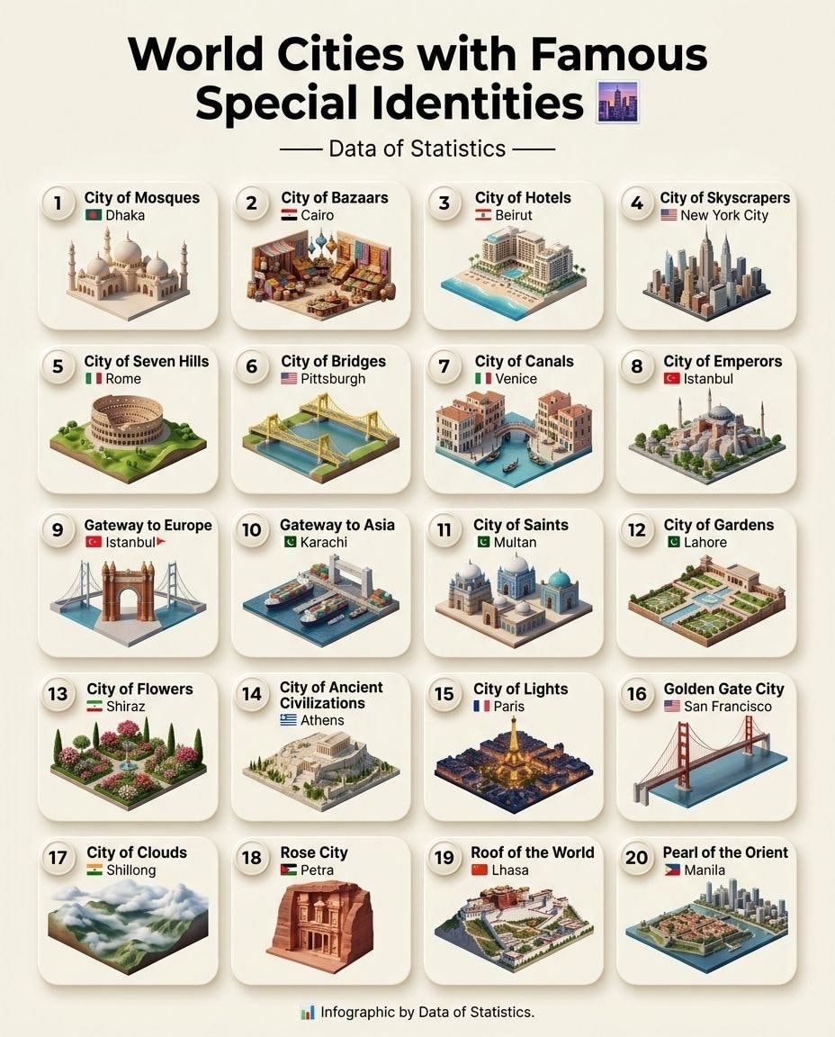 World Cities with Famous Special Identities
