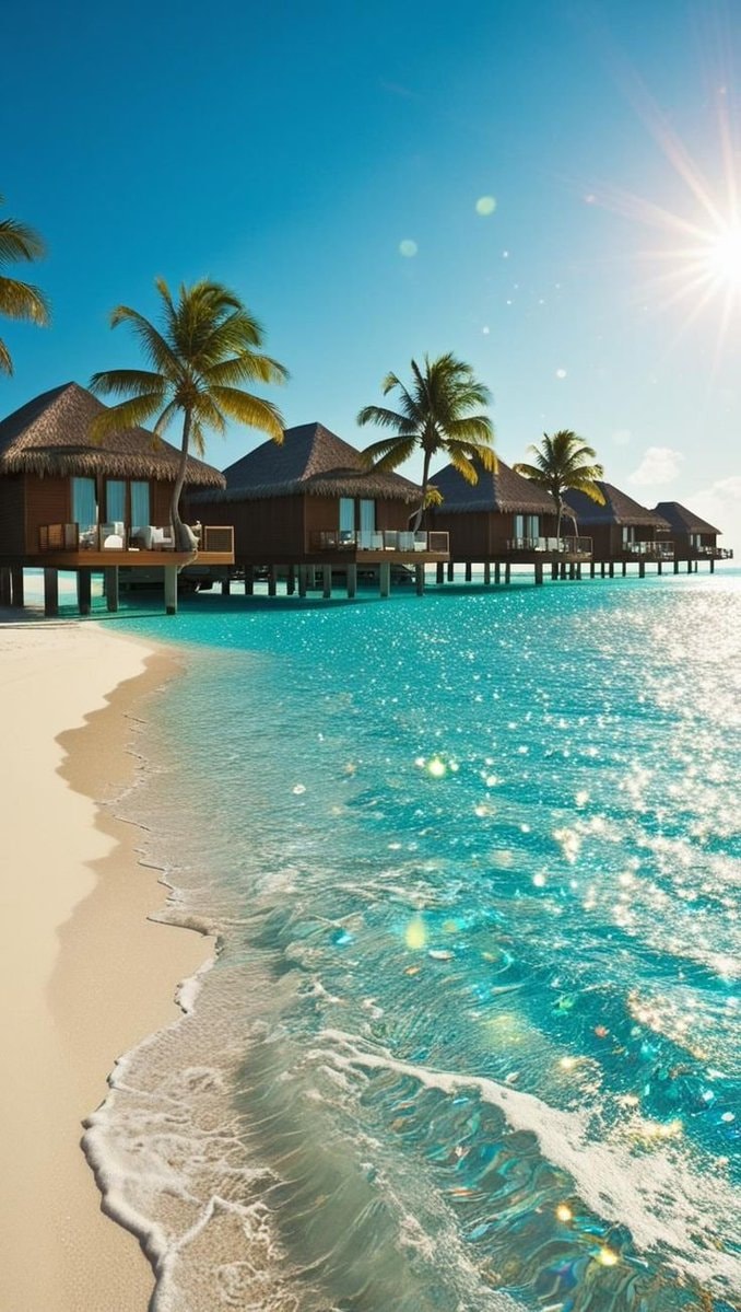 Maldives overwater bungalows